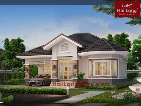Biệt thự Mini kiểu Pháp 1 tầng - Hải Long Tiles