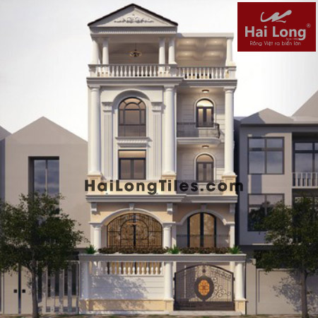 Biệt thự nhà phố kiểu Pháp 3 tầng - Hải Long Tiles