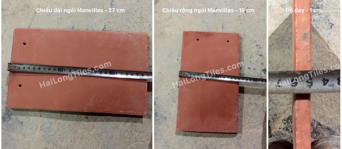 kích thước ngói manvillas
