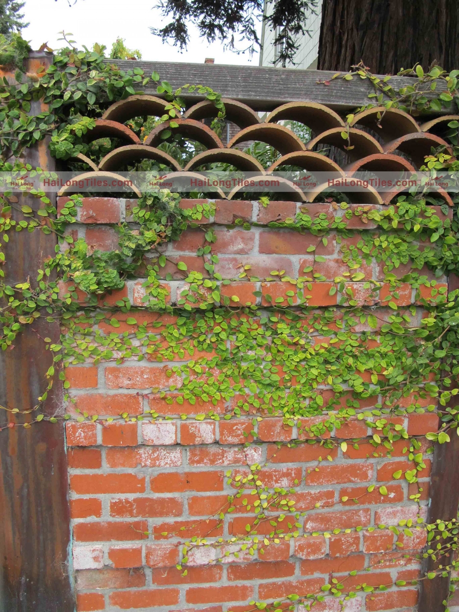 ngói địa trung hải trang trí tường rào