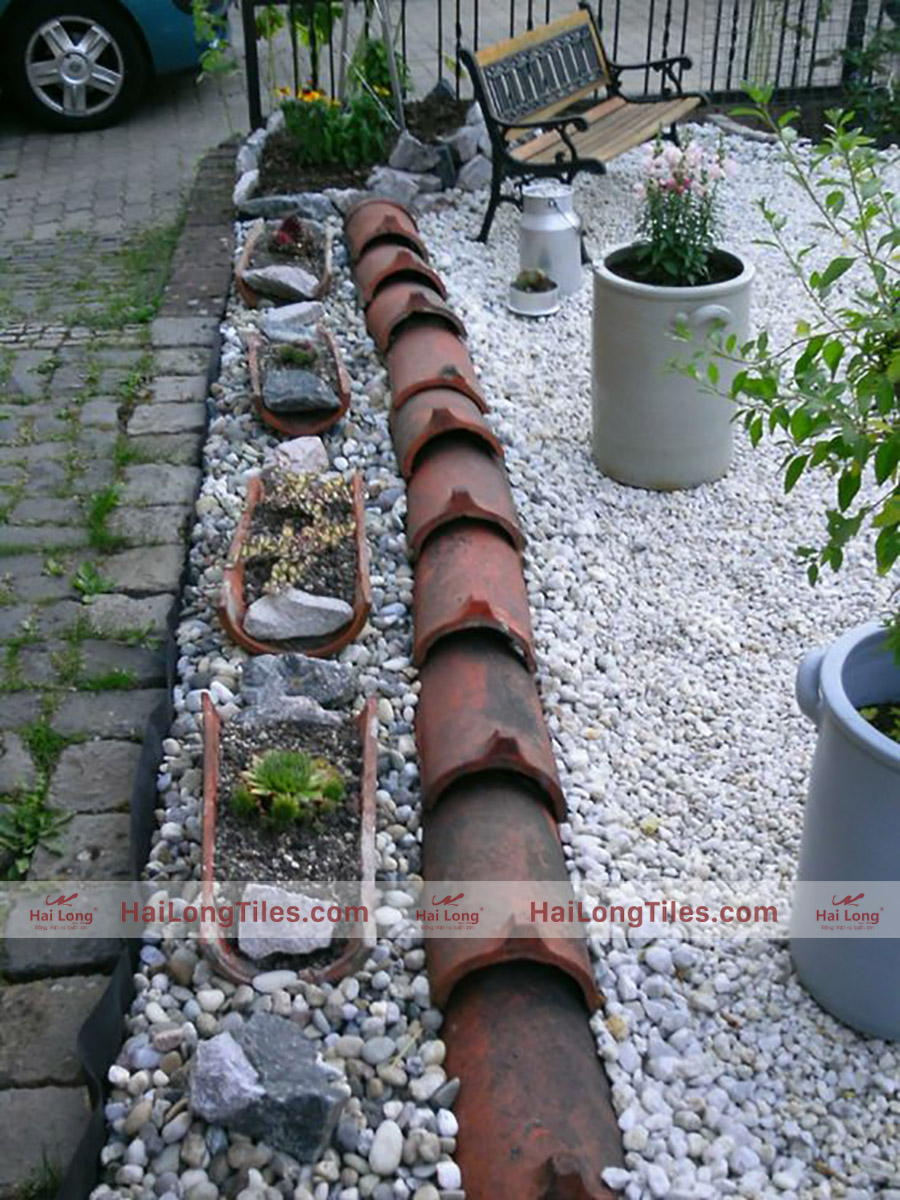 ngói địa trung hải trang trí vườn