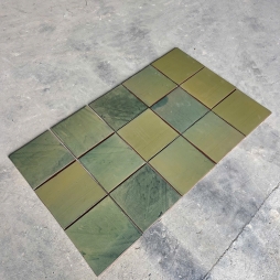 Gạch men lá khoai nương tráng men thủ công Bát Tràng