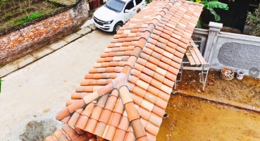 mái ngói lợp cổng