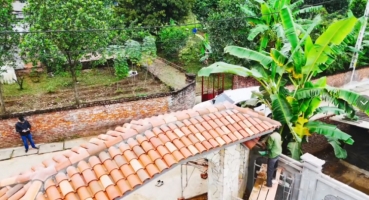 ngói đất nung lợp mái cổng