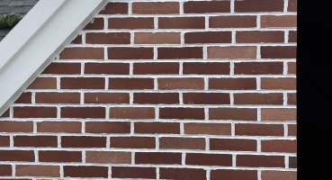 Ứng dụng gạch thẻ trộn màu tự nhiên tone đỏ đậm đỏ đào - Nam Định hinh 1