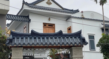 ngói âm dương men xanh phong cách Nhật Bản