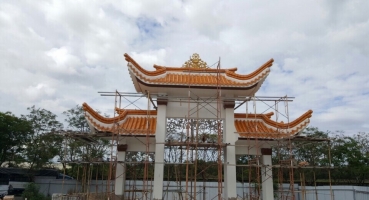 Ngói âm dương vàng Hổ phách tại Miếu Bà tại Đồng Nai hinh 3