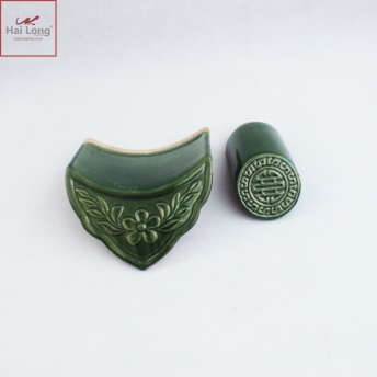 ngói âm dương màu xanh lá