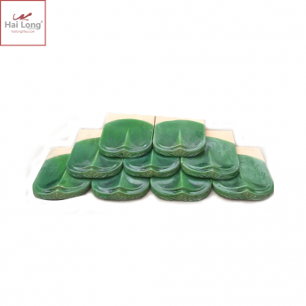 Ngói mũi hài sen kép men xanh đồng cổ 01