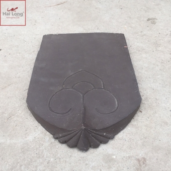 Ngói hài cổ cỡ đại màu nâu sành 01