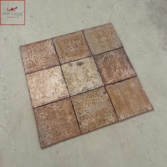 Gạch gốm mộc hoa đào - Bề mặt nhẵn mịn nhẹ