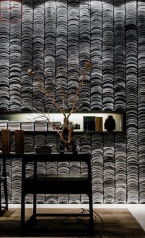 ngói âm dương ốp tường