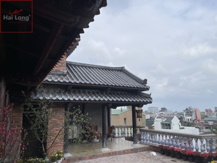 Ngói âm dương men ánh thép lợp mái nhà thờ - nhà ngang 01