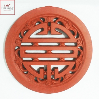 Gạch thông gió chữ thọ tròn Bát Tràng 40x40 - Gốm sứ xây dựng Hải Long