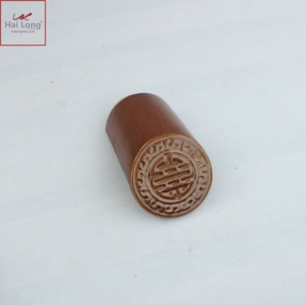 Ngói âm dương hoa sen, chữ thọ men da lươn cổ - cỡ trung 01