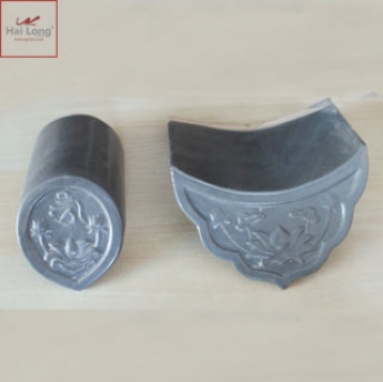 Ngói âm dương sen kép độc đáo men ghi ánh xanh - Cỡ trung 01