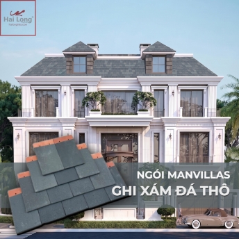 ngói phẳng ManVillas màu Ghi Xám Đá Thô_1