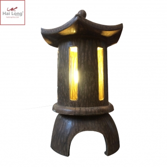 Đèn gốm Bát Tràng trang trí sân phong cách Nhật Bản 01