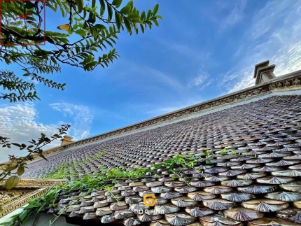 ngói hài tráng men cổ hanh vàng ánh xanh