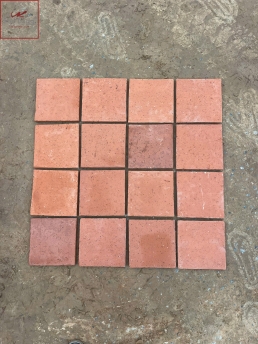 Gạch mộc sống chậm lát hiên Địa Trung Hải tone màu đỏ